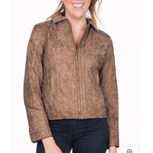 Montanaco Lace Up To The Finish Line Jacket Faux Leather